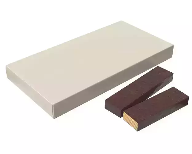 Blank package with crunchy waffle cake mock up 3D model