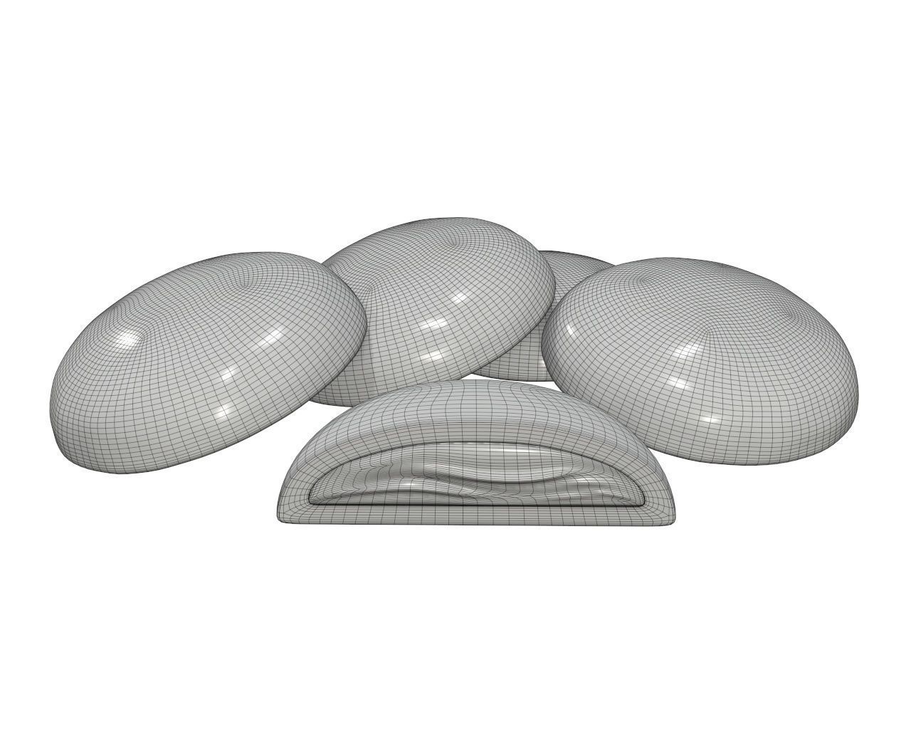 Cookie with chocolate 3D model_6