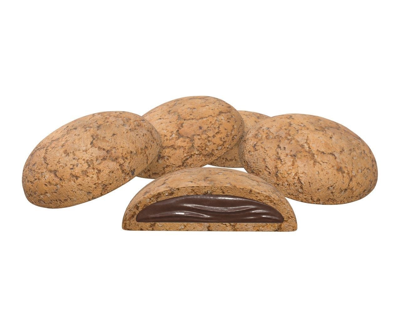 Cookie with chocolate 3D model_2