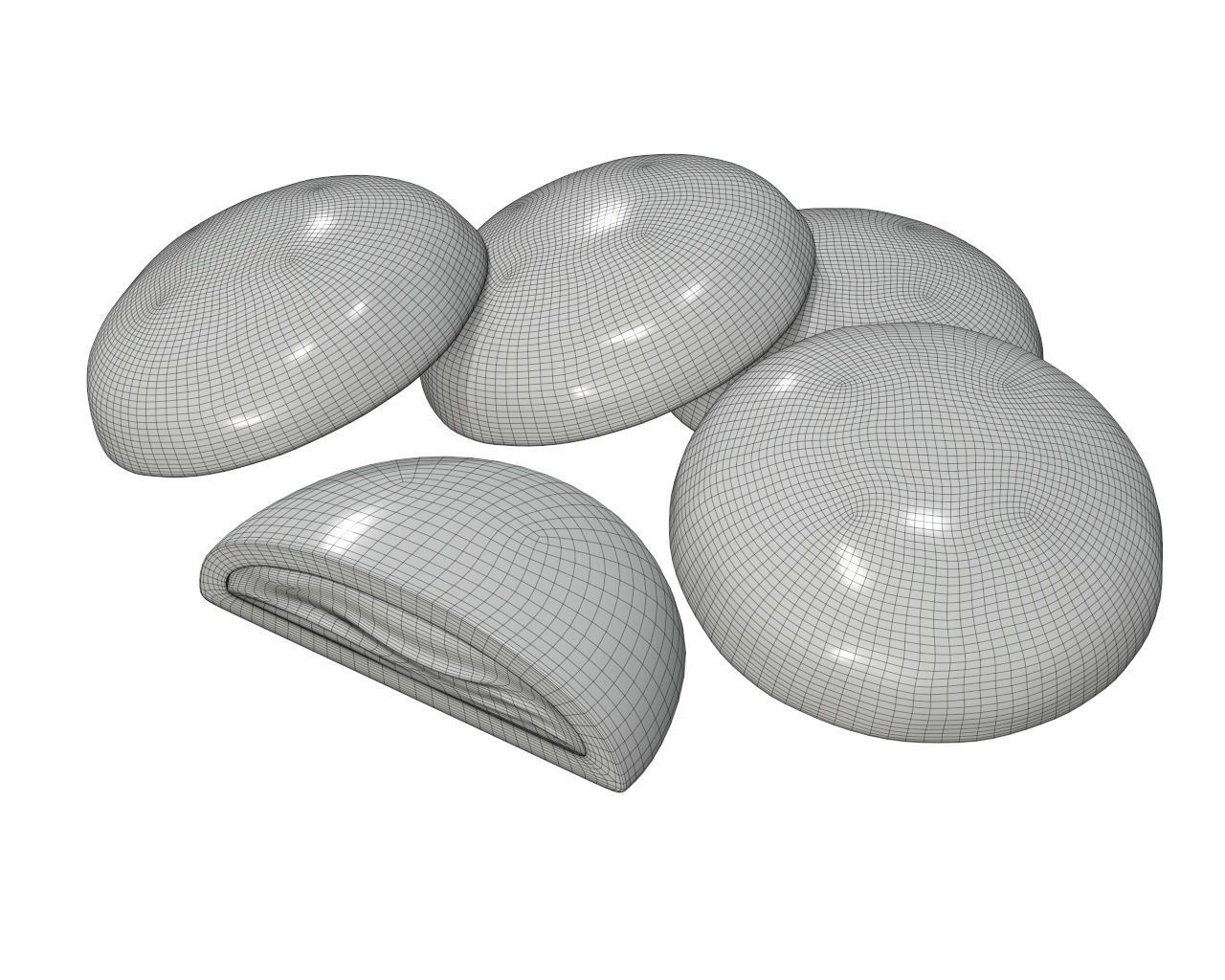 Cookie with chocolate 3D model_5