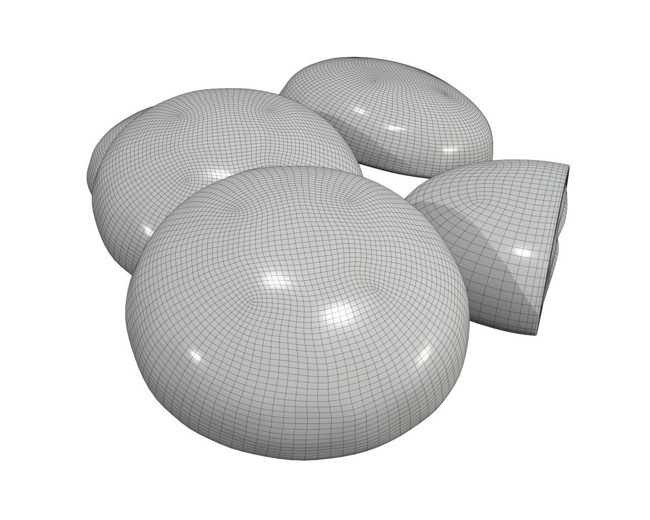 Cookie with chocolate 3D model_7