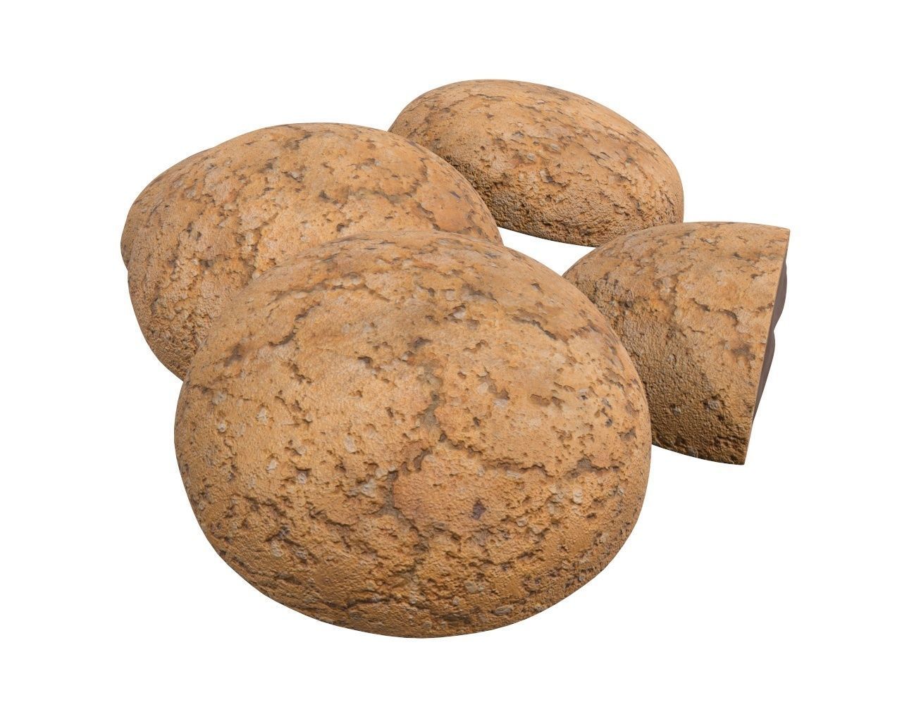 Cookie with chocolate 3D model_3