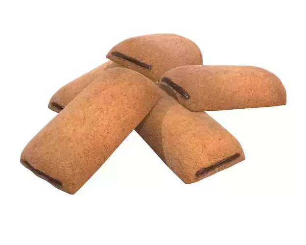 Cookies five chocolate biscuits 3D model