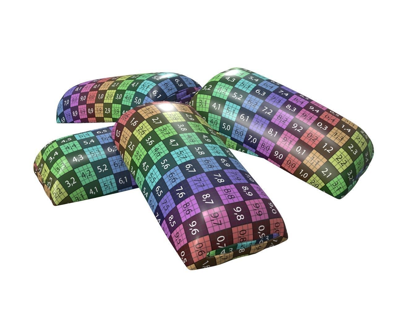 Cookies five chocolate biscuits 3D model_11