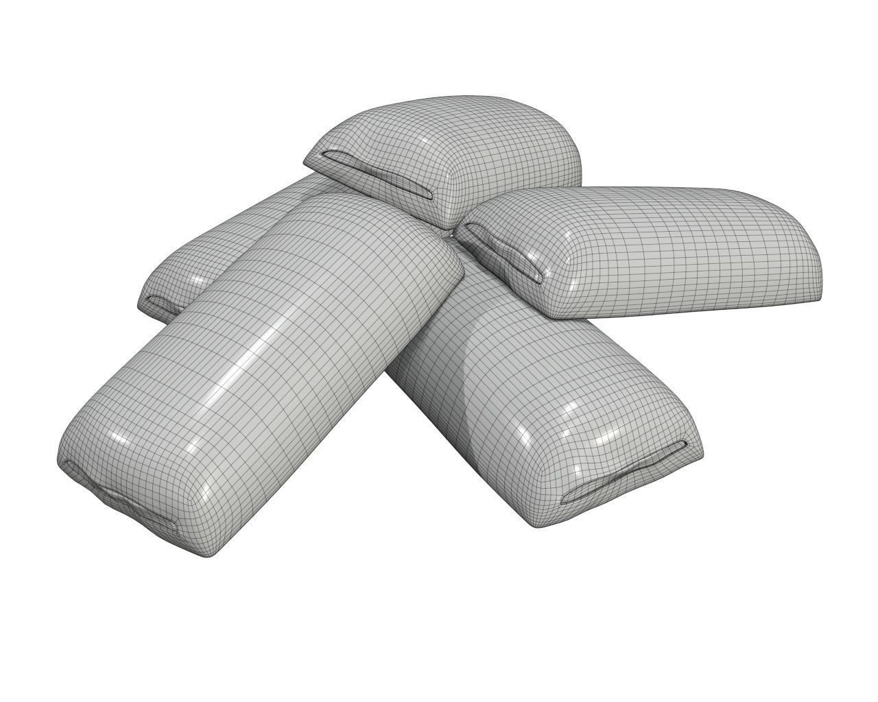 Cookies five chocolate biscuits 3D model_5