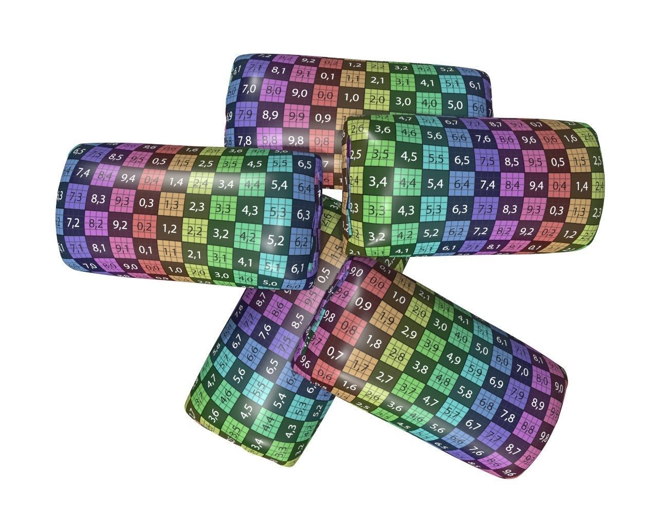 Cookies five chocolate biscuits 3D model_12