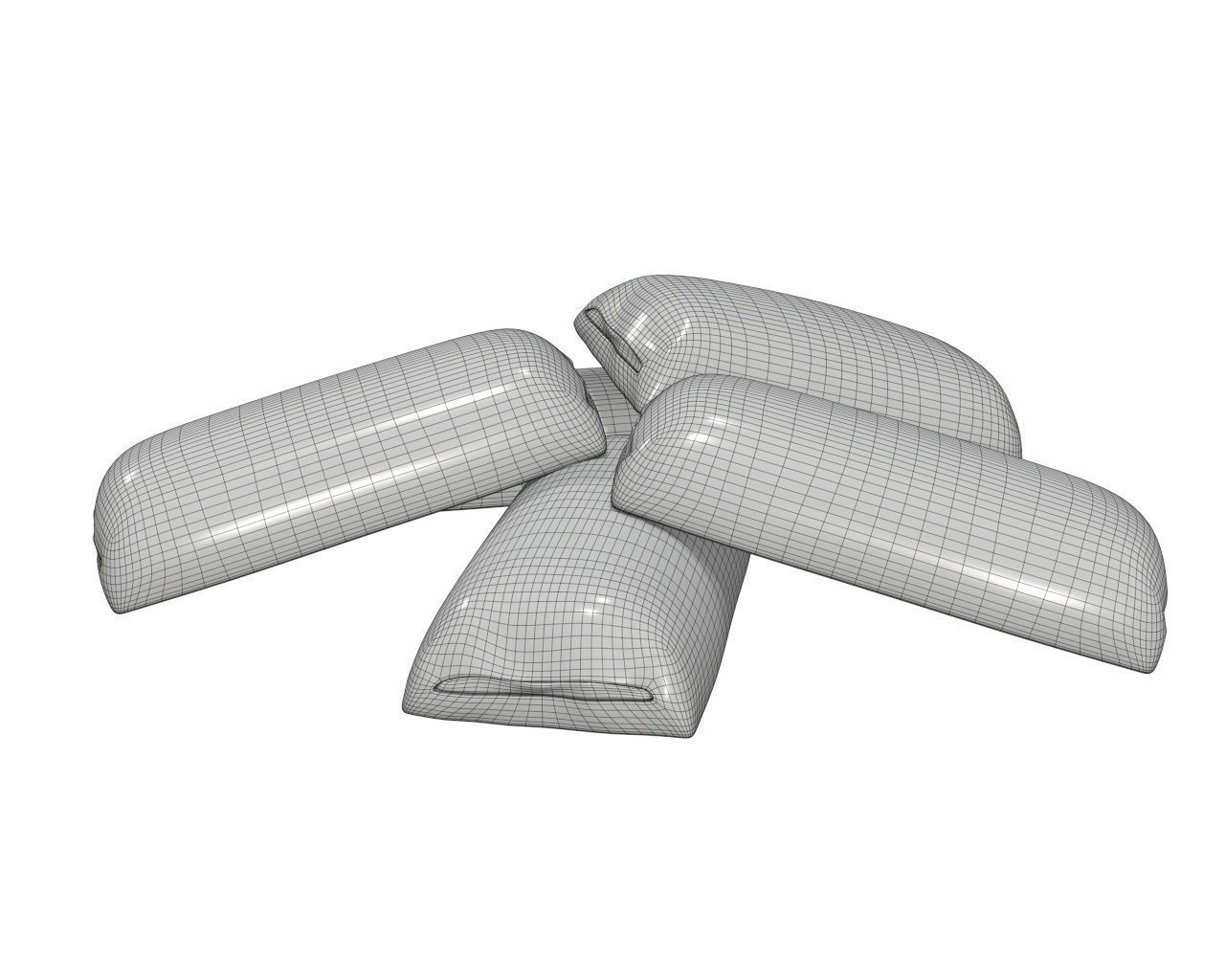 Cookies five chocolate biscuits 3D model_6