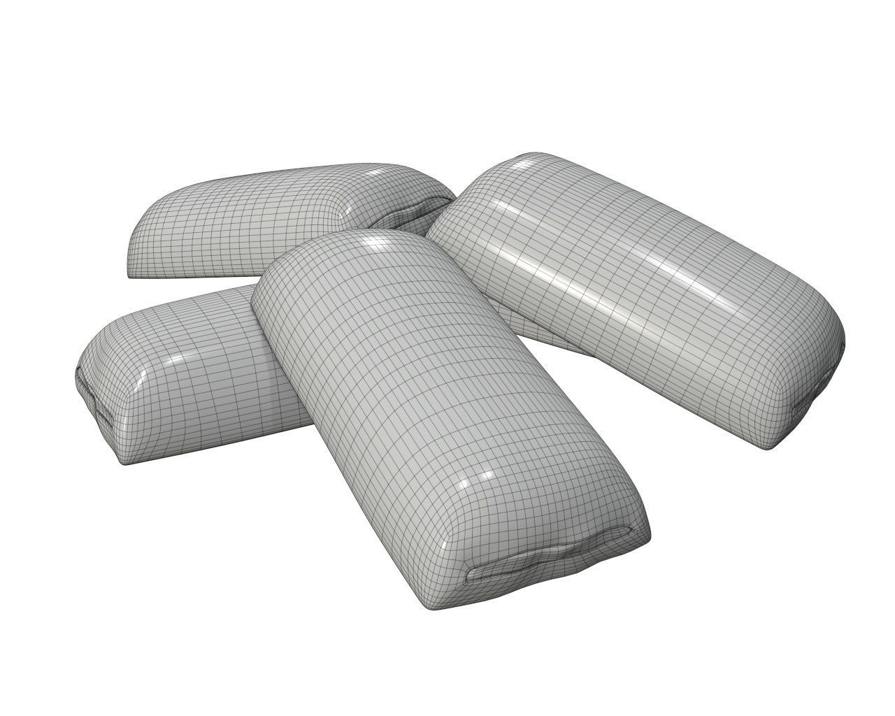 Cookies five chocolate biscuits 3D model_7