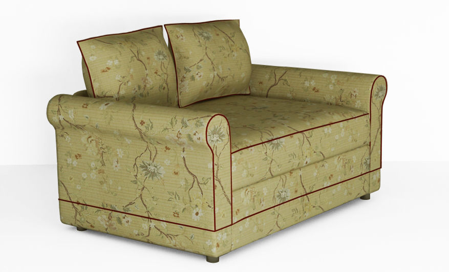 Low poly fabric sofa in a slightly primitive style Low-poly 3D model_4
