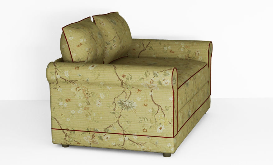 Low poly fabric sofa in a slightly primitive style Low-poly 3D model_5