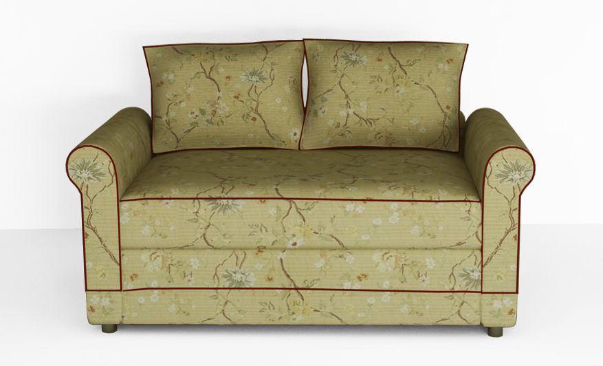 Low poly fabric sofa in a slightly primitive style Low-poly 3D model_2