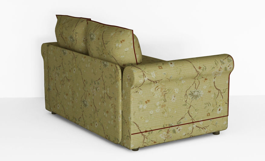 Low poly fabric sofa in a slightly primitive style Low-poly 3D model_6