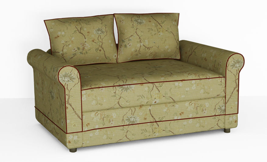 Low poly fabric sofa in a slightly primitive style Low-poly 3D model_3