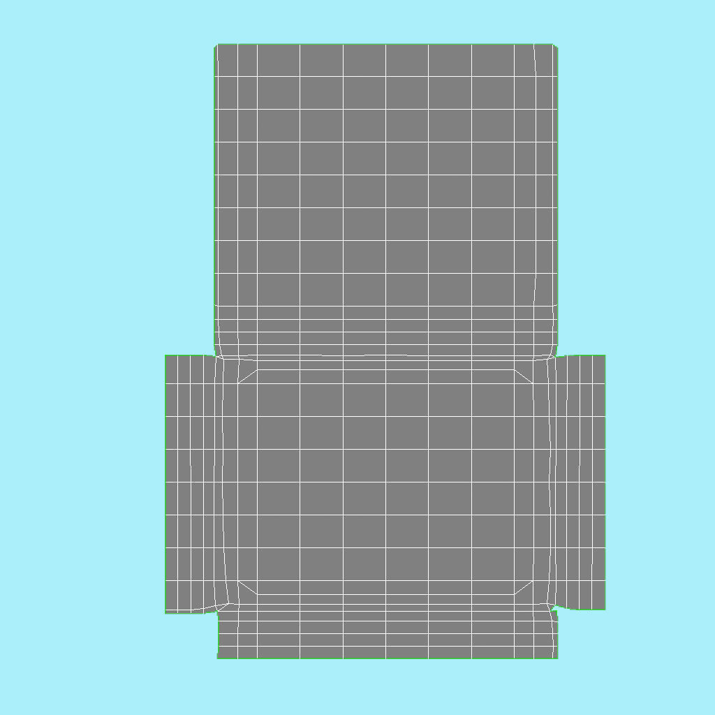 Low poly fabric sofa in a slightly primitive style Low-poly 3D model_15