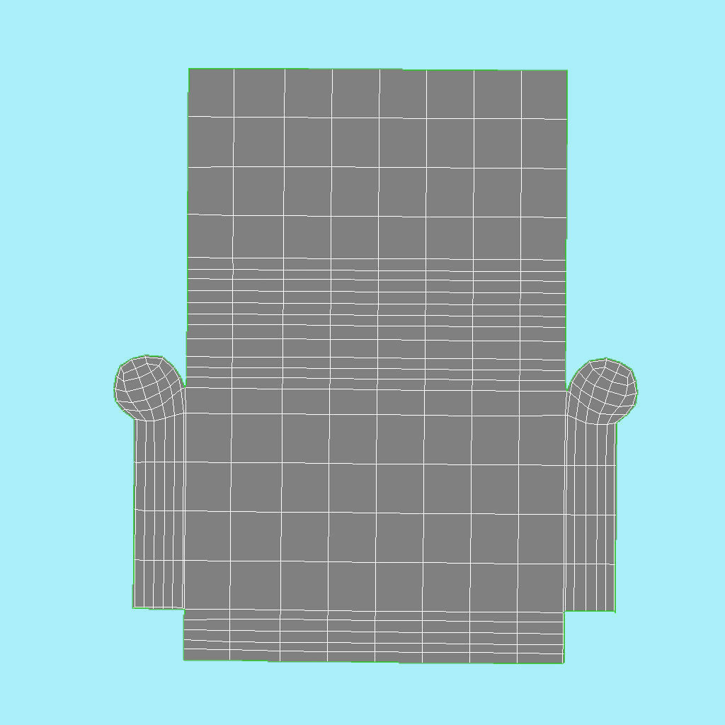 Low poly fabric sofa in a slightly primitive style Low-poly 3D model_12