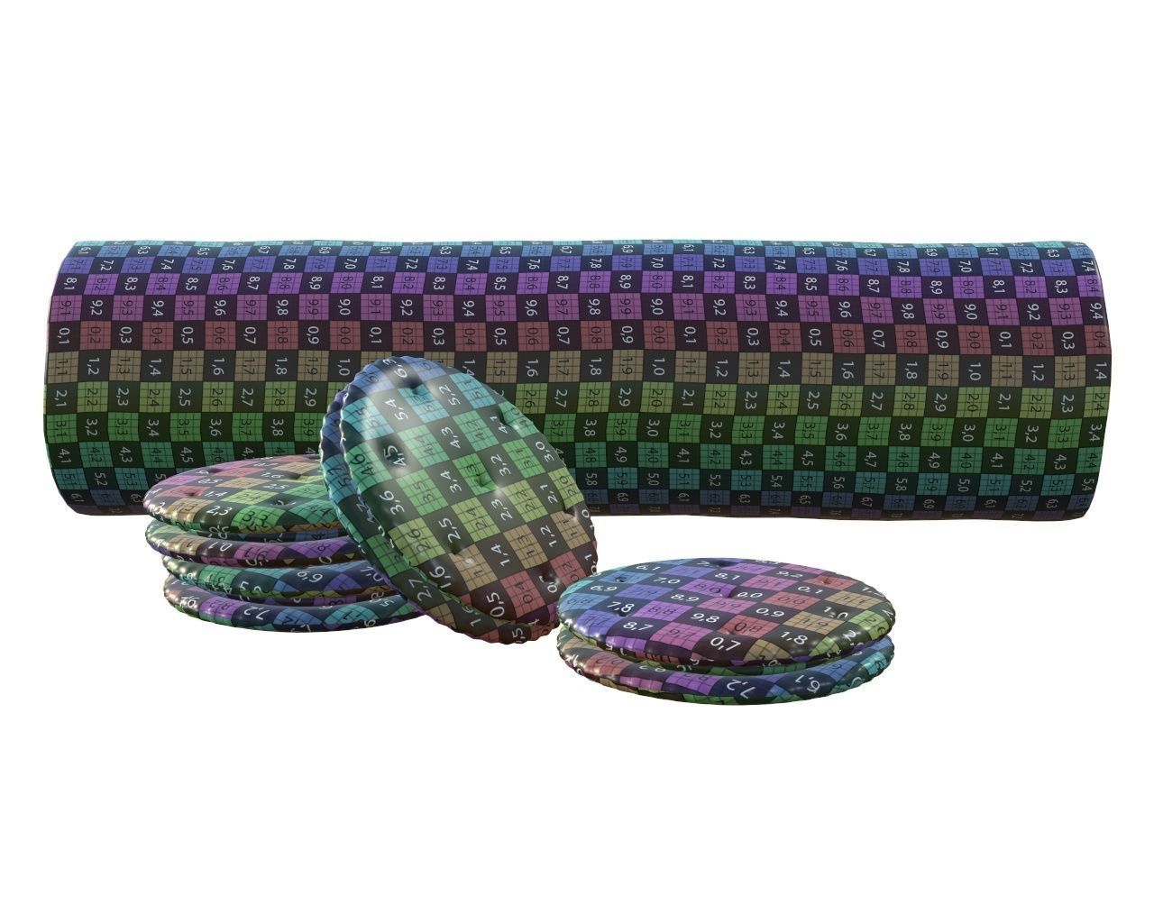 Round cookie with chocolate and cylinder type package 3D model_8