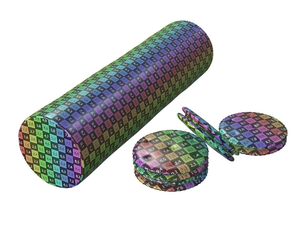 Round cookie with chocolate and cylinder type package 3D model_7