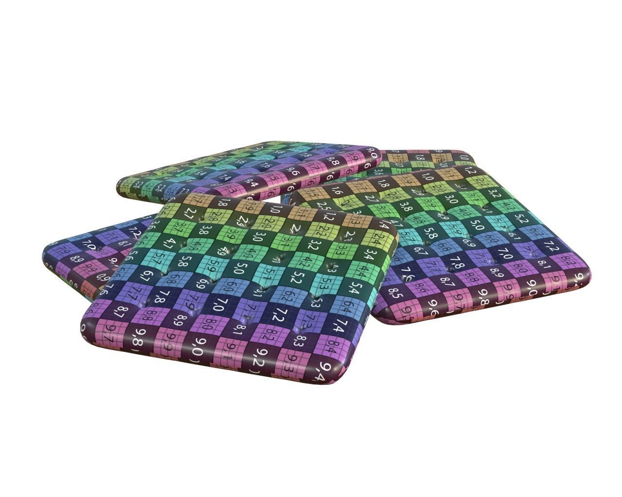 Square cookie 3D model_8