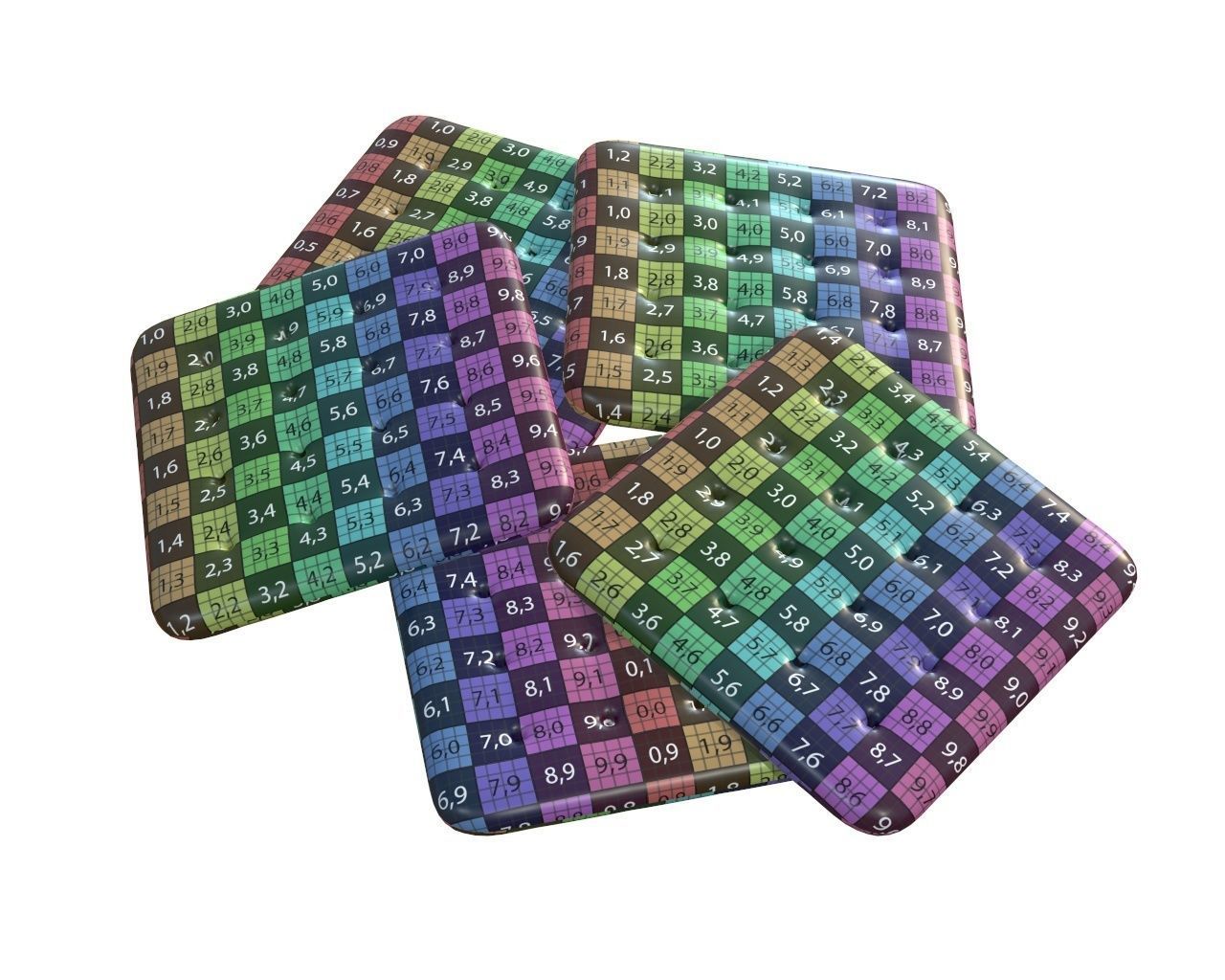 Square cookie 3D model_7