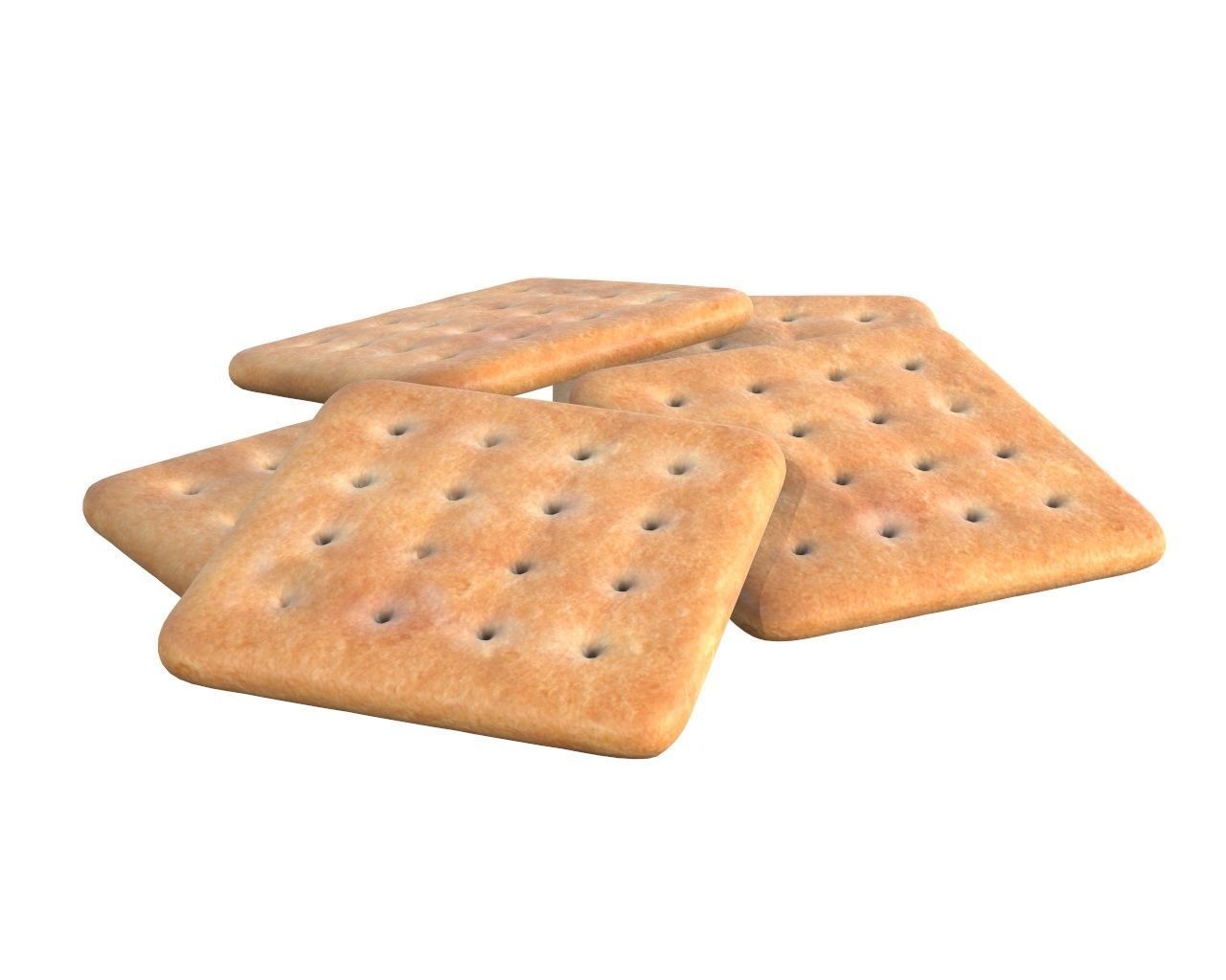 Square cookie 3D model_2