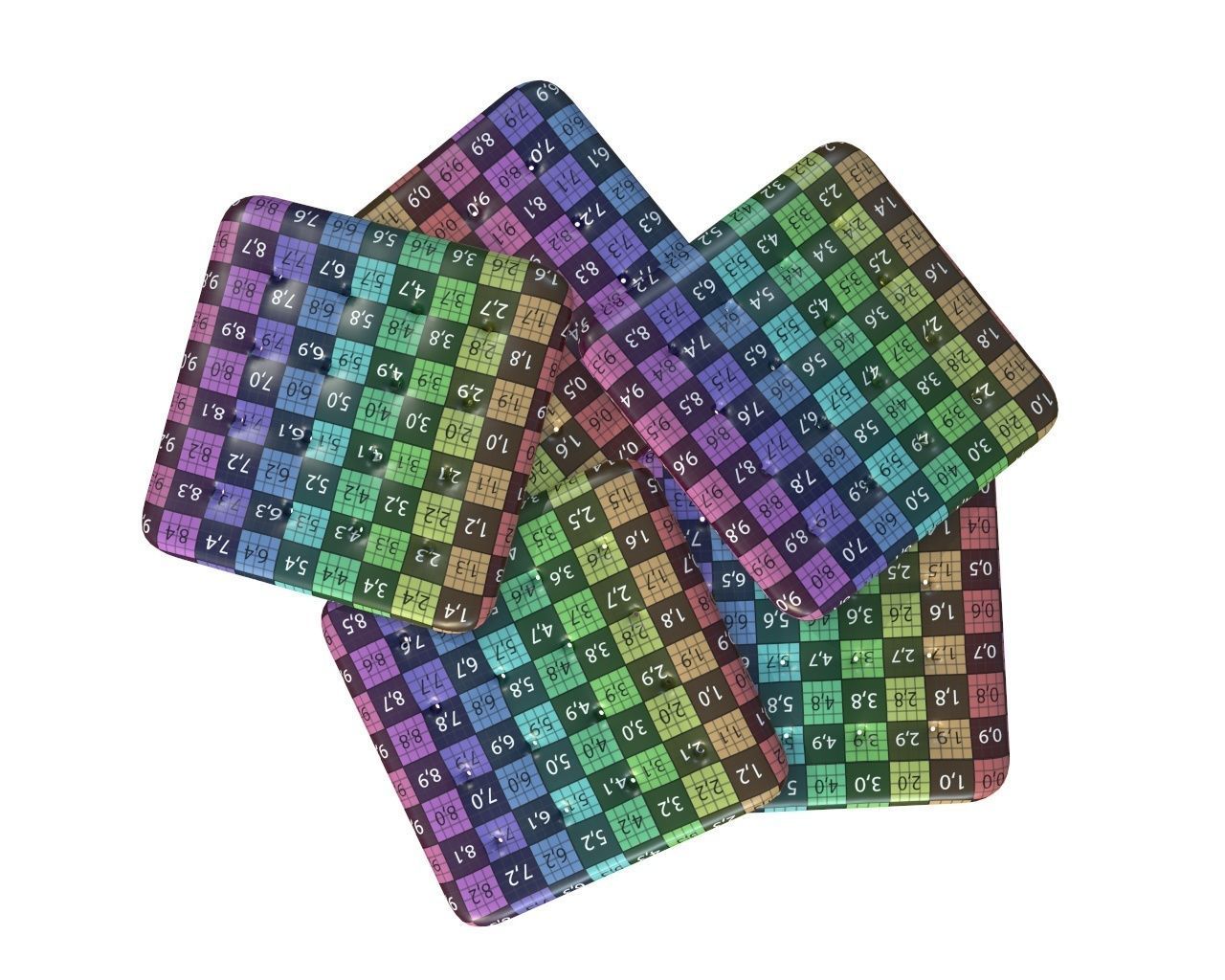 Square cookie 3D model_9