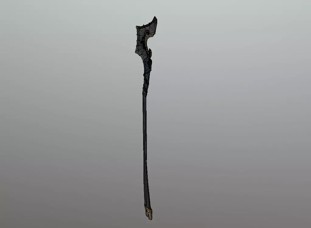 Wizard Staff Free low-poly 3D model