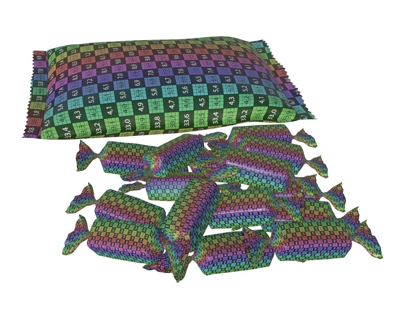 Blank candy plastic package mock up 05 3D model_13