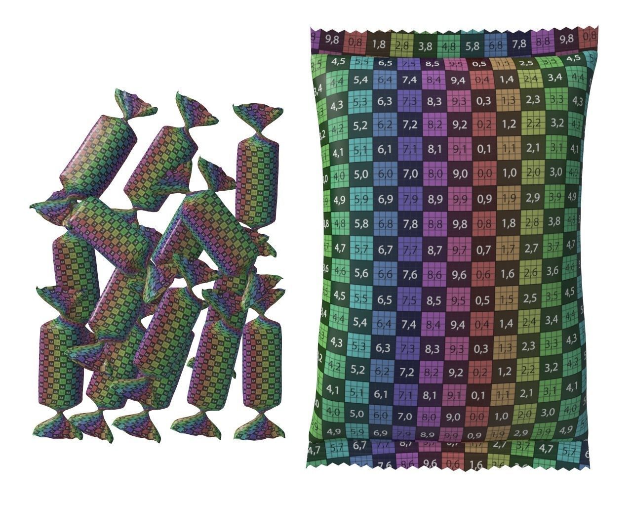 Blank candy plastic package mock up 05 3D model_12