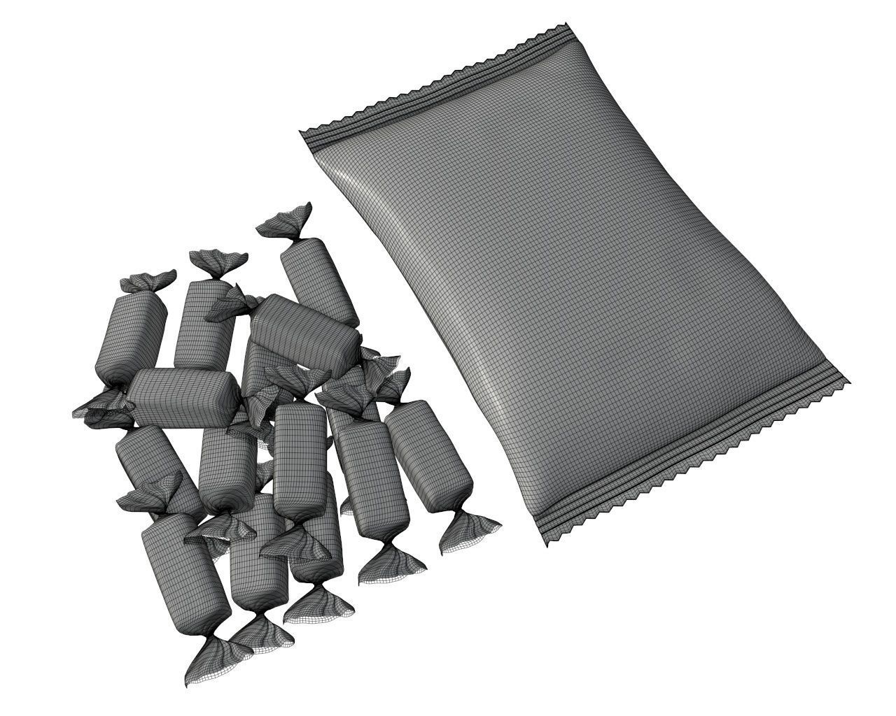 Blank candy plastic package mock up 05 3D model_6