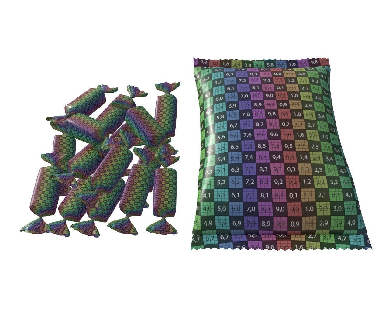 Blank candy plastic package mock up 05 3D model_11