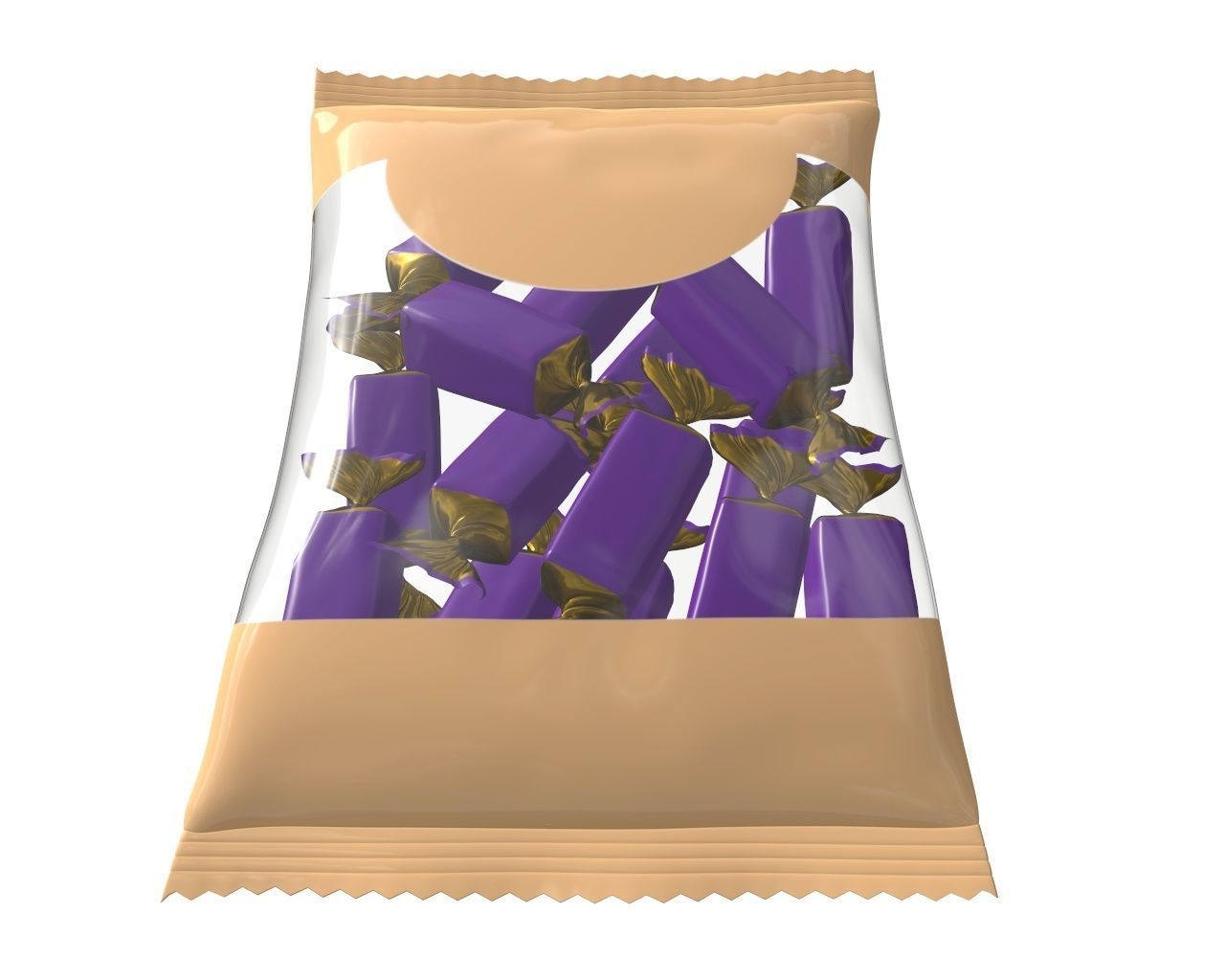 Blank candy plastic package mock up 05 3D model_3