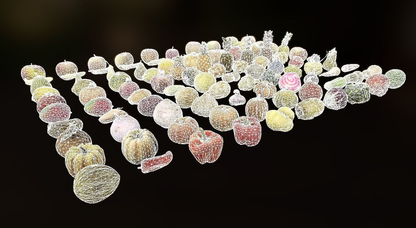 Fruits And Vegetables Pack Low-poly 3D model_1