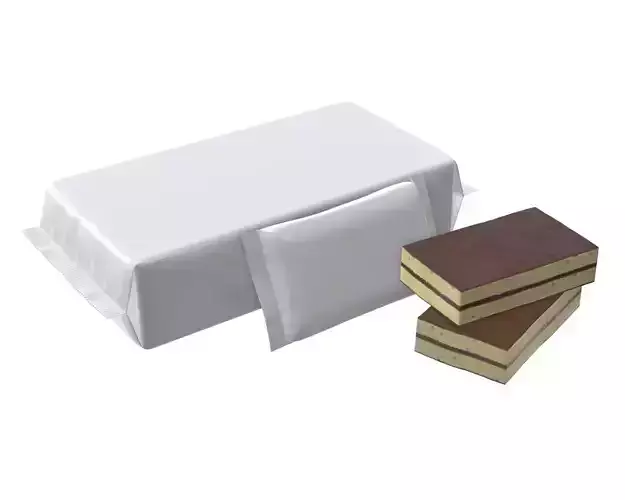 Blank package with cake mock up 3D model