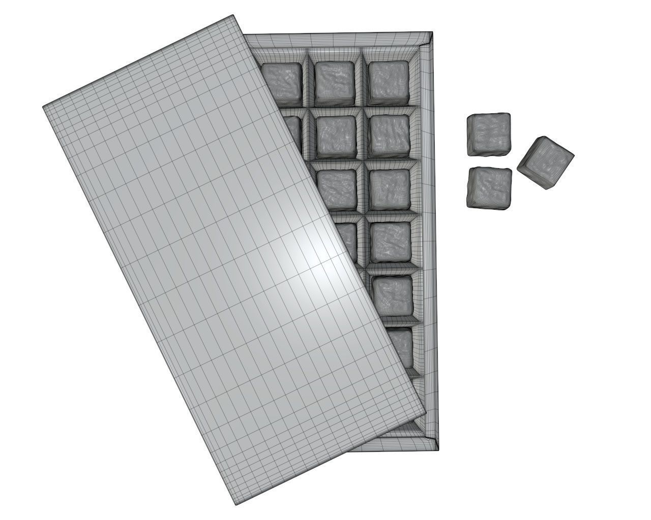 Blank sweets package with chocolate candy mock up 3D model_8