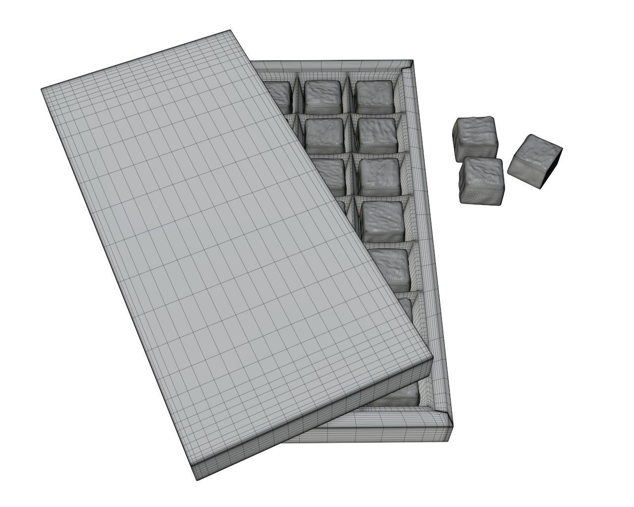 Blank sweets package with chocolate candy mock up 3D model_6