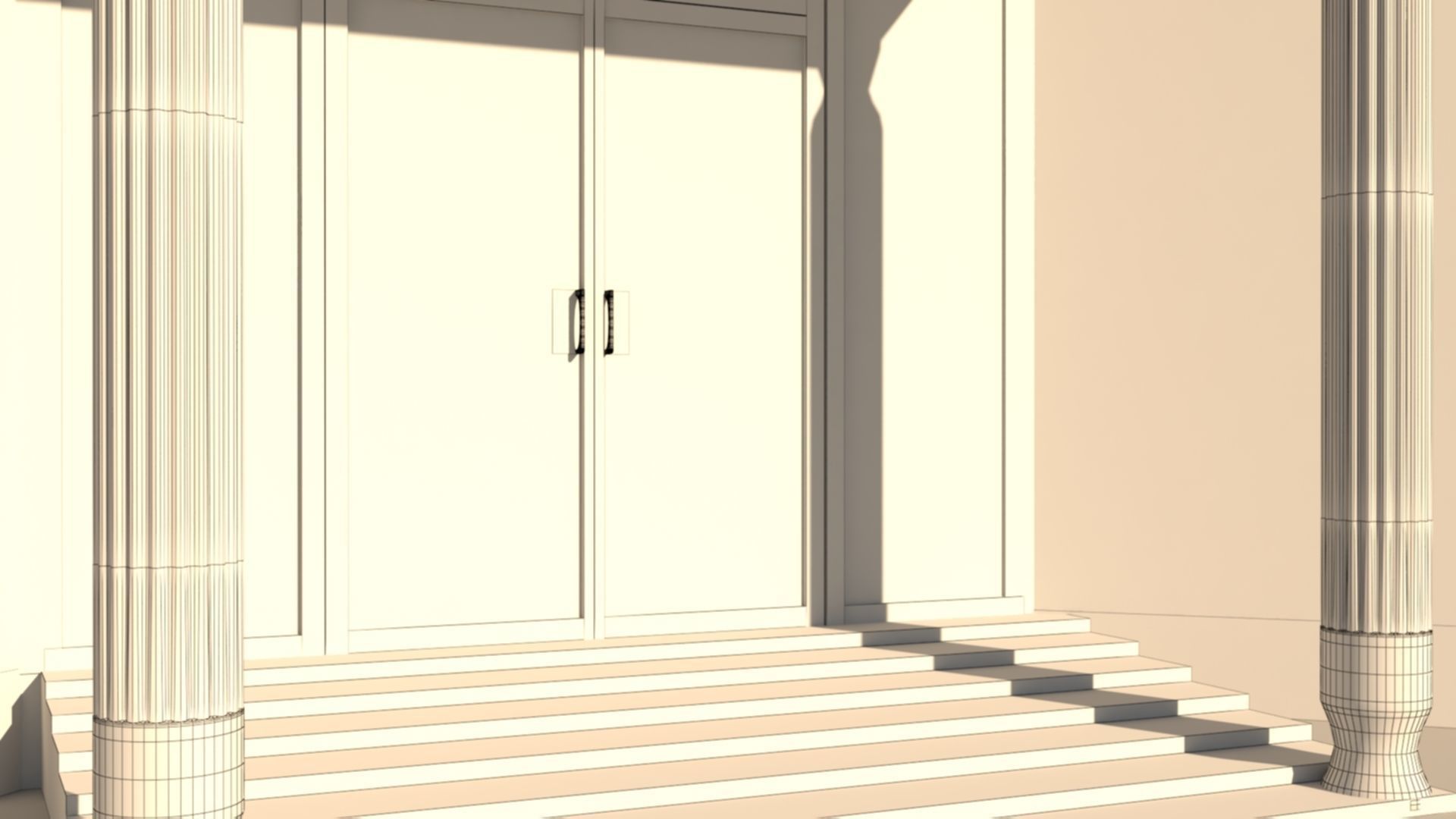 Factory Building Low-poly 3D model_12