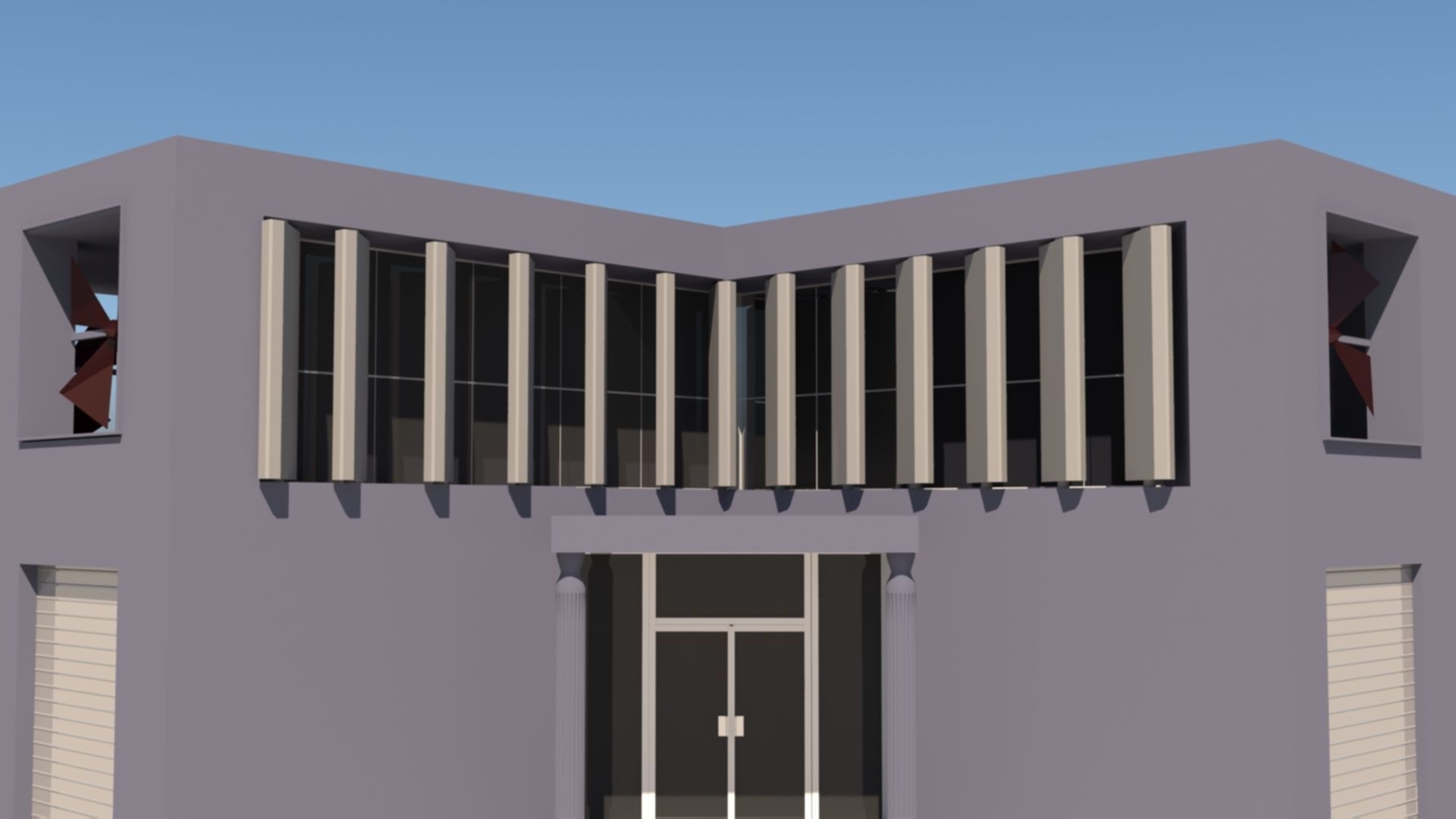 Factory Building Low-poly 3D model_9