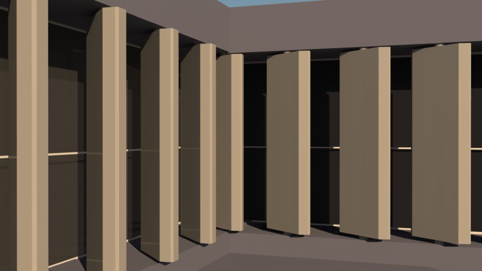 Factory Building Low-poly 3D model_7