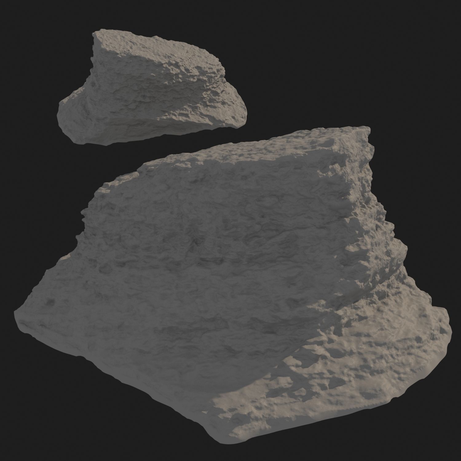 Stone rock eroded scan C  3D model_2