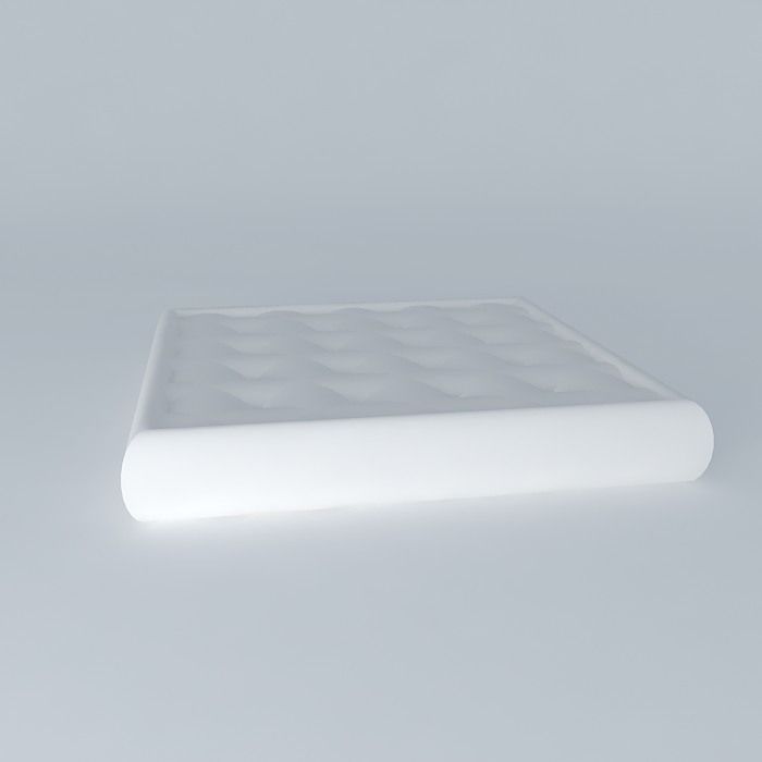 Futon cushion 50x50 Free 3D model_2