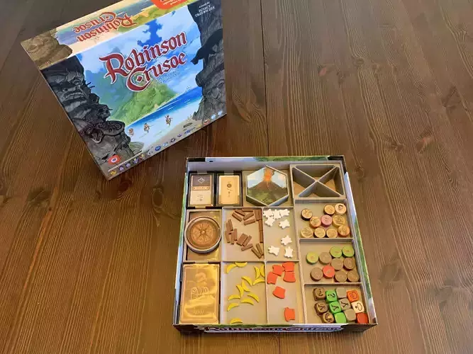 Robinson Crusoe Board Game Organizer Insert 3D print model