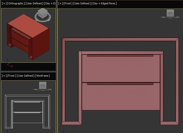 Duplo U Support Table 3D model_2