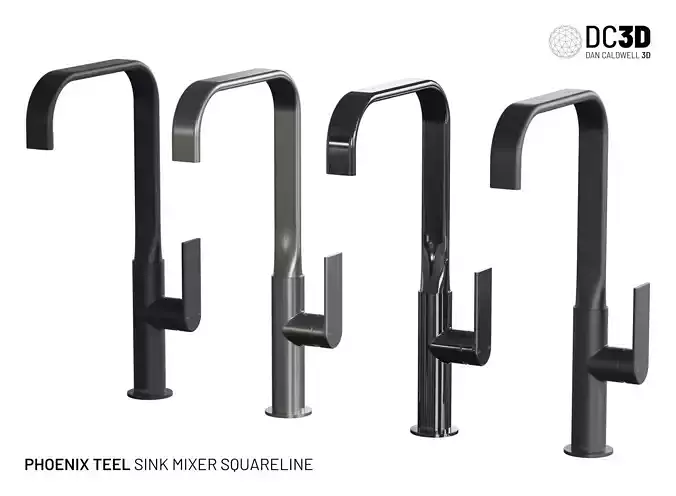 Phoenix Teel Sink Mixer Squareline Taps 3D model