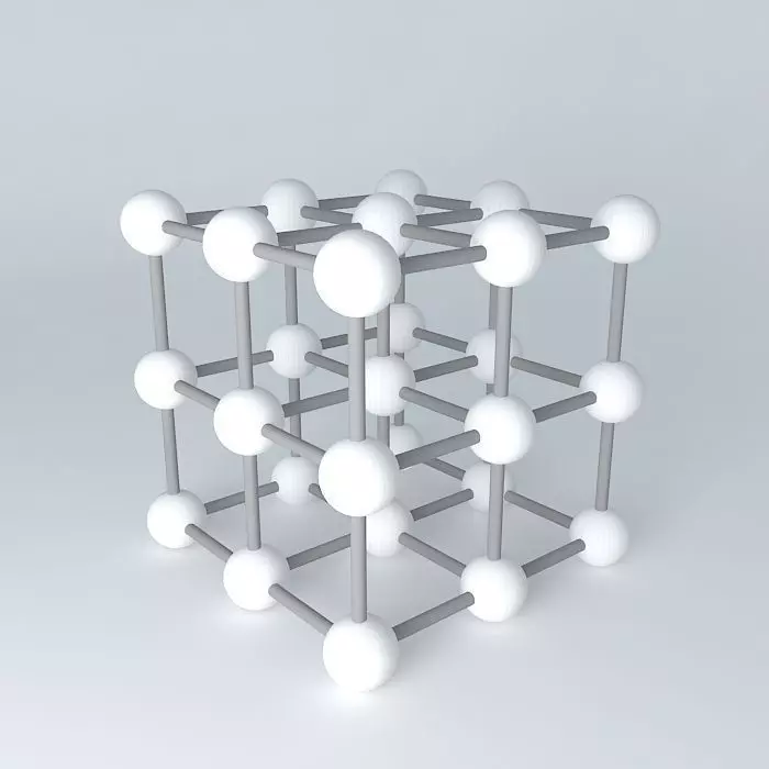 Adorno - metal spheres cube Free 3D model_0