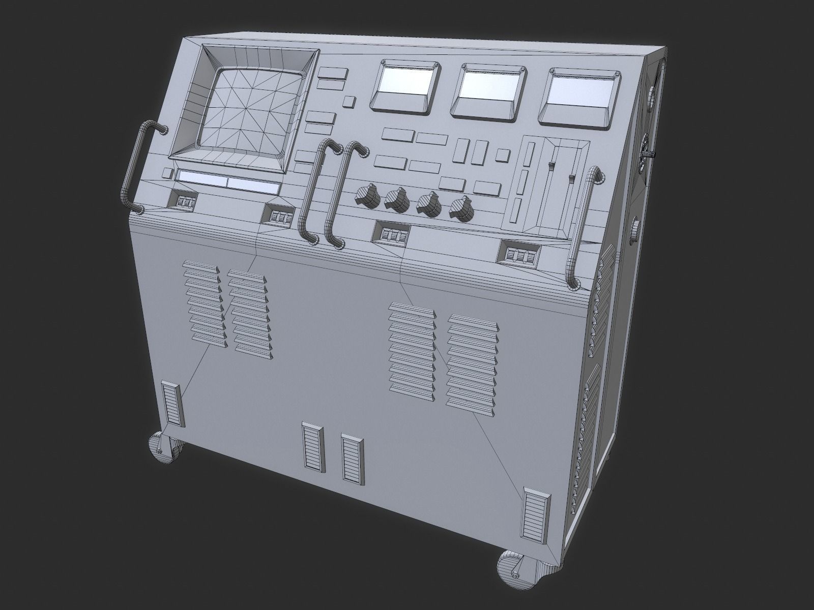Computer Console 1 Low-poly 3D model_6