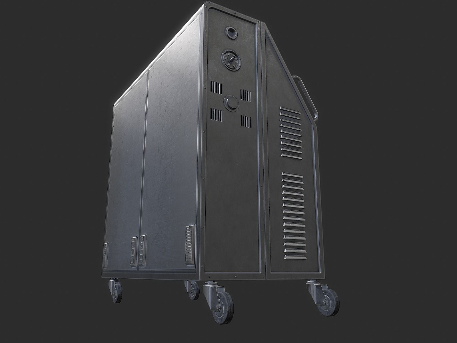 Computer Console 1 Low-poly 3D model_4