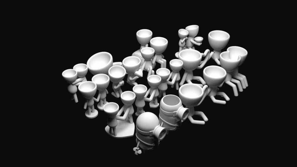 Pack with 17 potted plants and 1 Minion model stl  3D print model_4