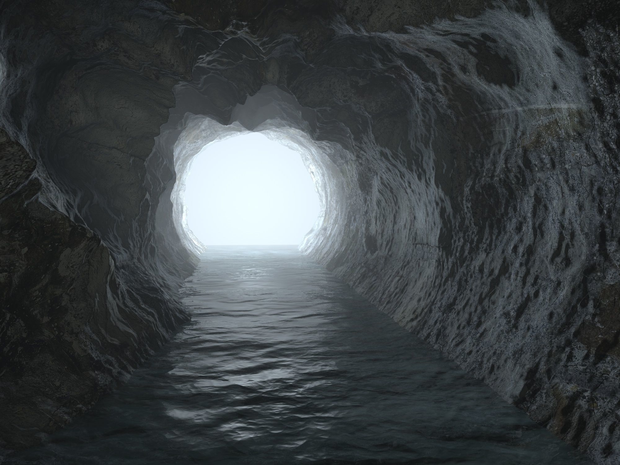 cave tunnel 3D model_3