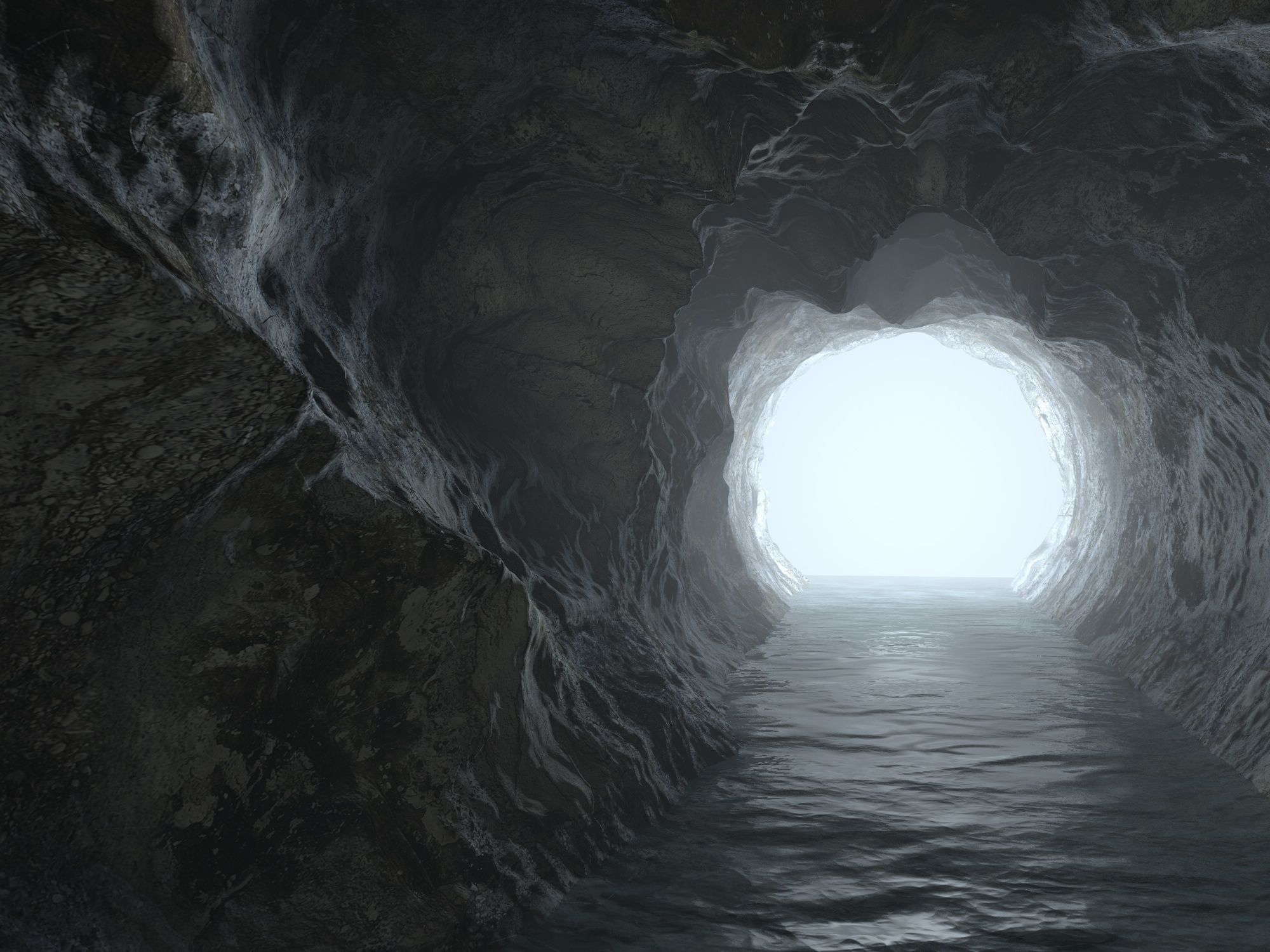 cave tunnel 3D model_1