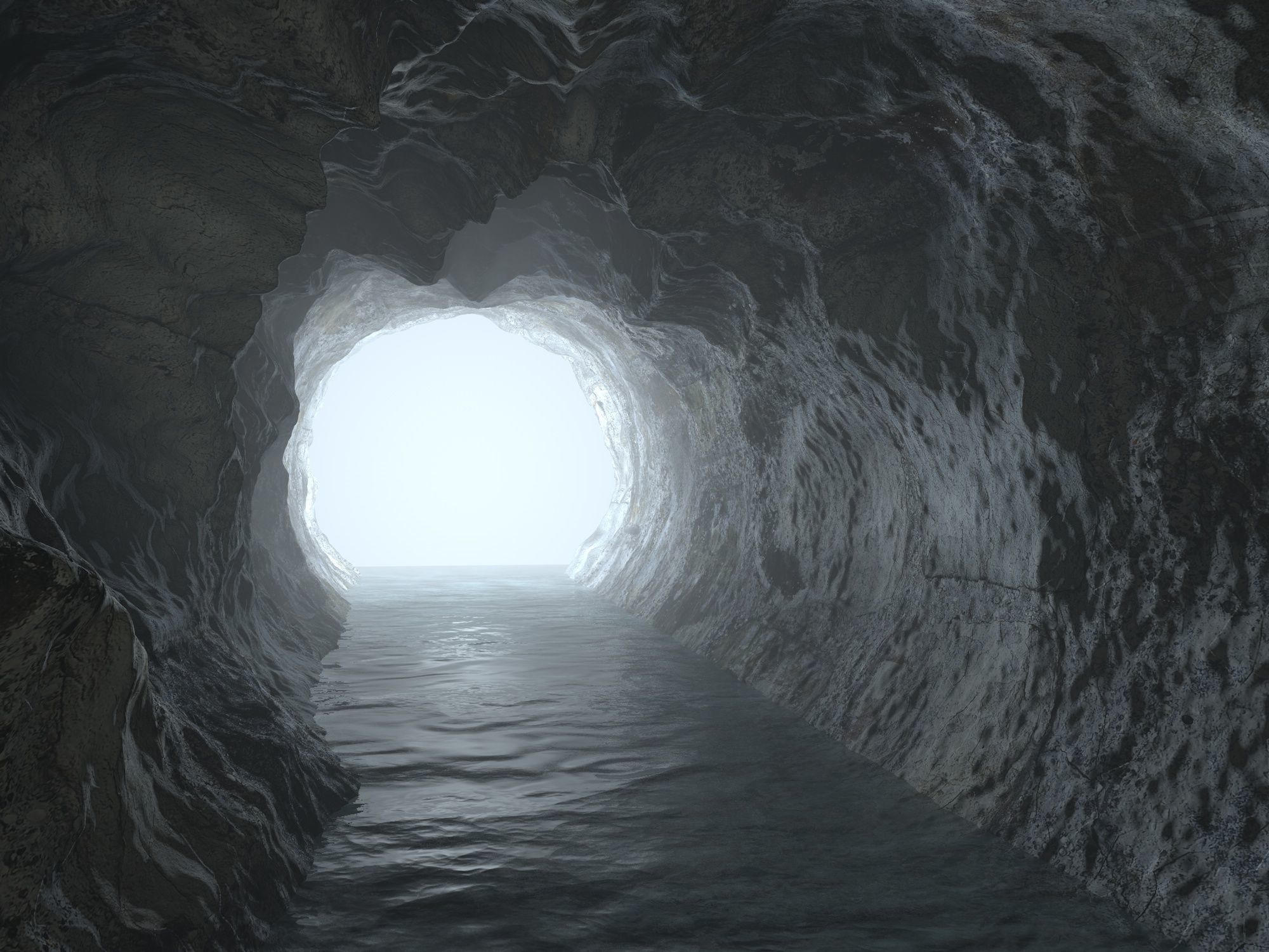 cave tunnel 3D model_2